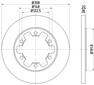 HELLA PAGID 8dd355122831 -  Тормозной диск